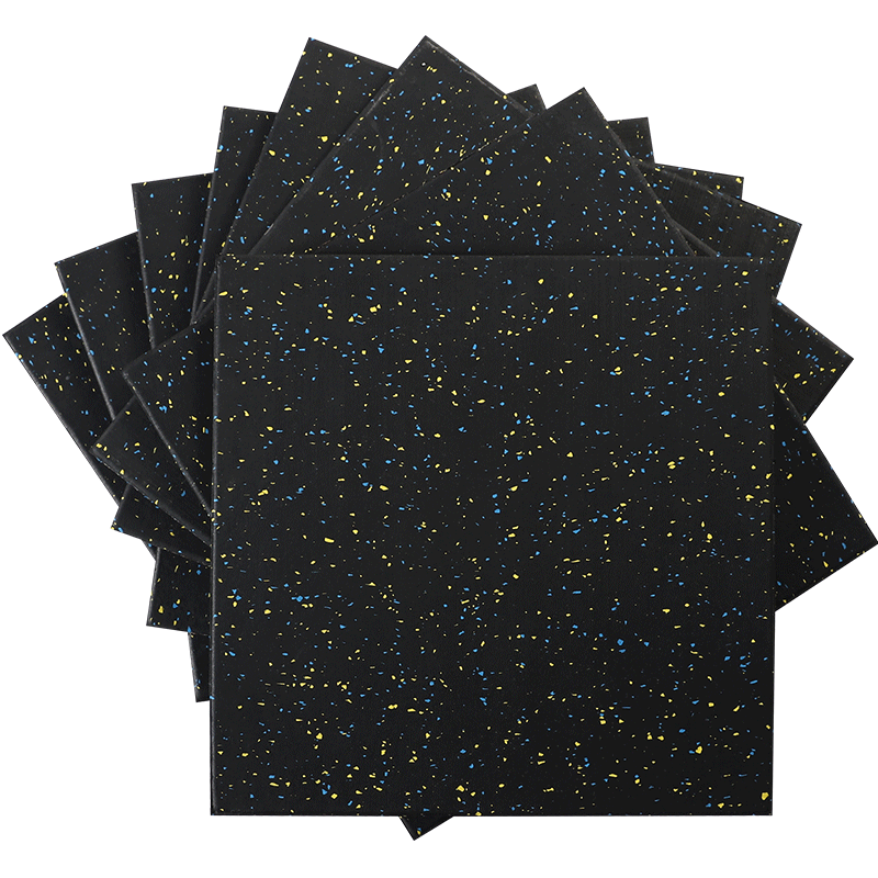 多宝复合环保材质橡胶地垫运动地垫室内缓冲地板健身器材力量区专用拼接垫子（12块起拍）