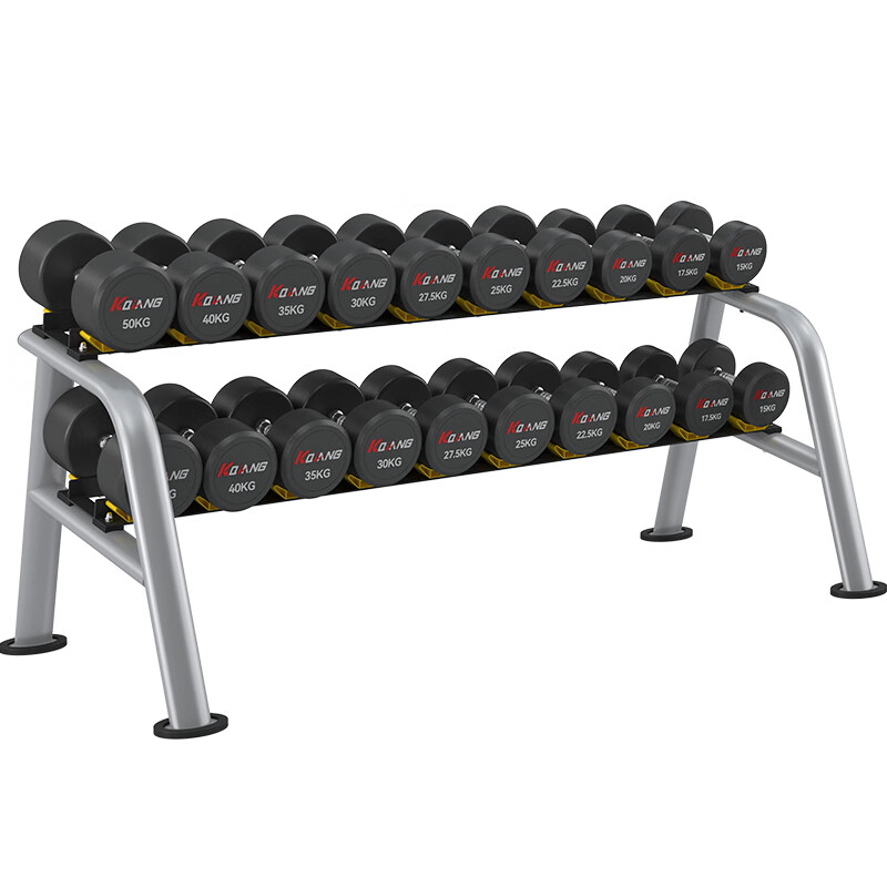 多宝家用商用十付PEV哑铃套装含哑铃架健身器材YL-P565