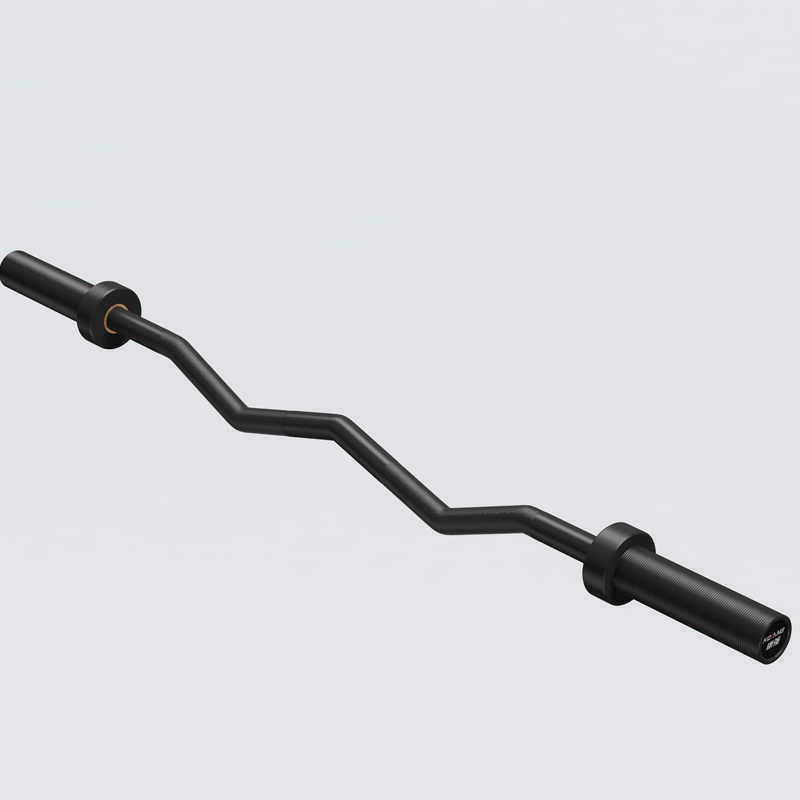 多宝1.2M曲奥杆两铜套轴承重10KG举重杠铃杆卧推健身器材EBQ1.2