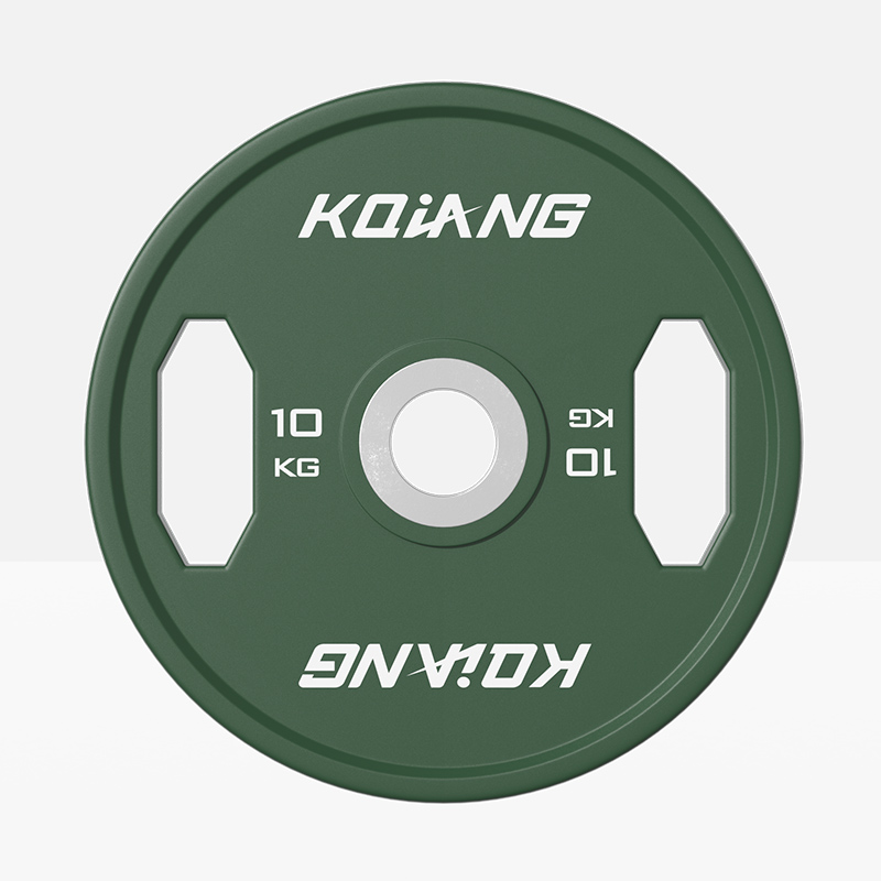 多宝CPU彩色橡胶环保无味杠铃片举重力量举杠铃举重片 10kg