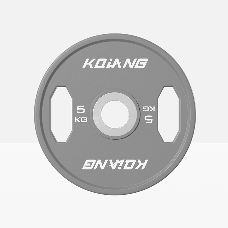 多宝CPU彩色橡胶环保无味杠铃片举重力量举杠铃举重片5KG